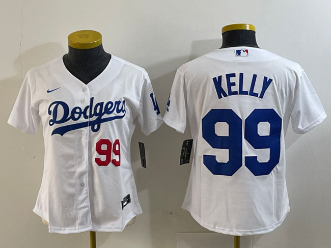 Youth Los Angeles Dodgers #99 Joe Kelly White With Patch Stitched Baseball Jersey Youth Los Angeles Dodgers #99 Joe Kelly White With Patch Stitched Baseball Jersey